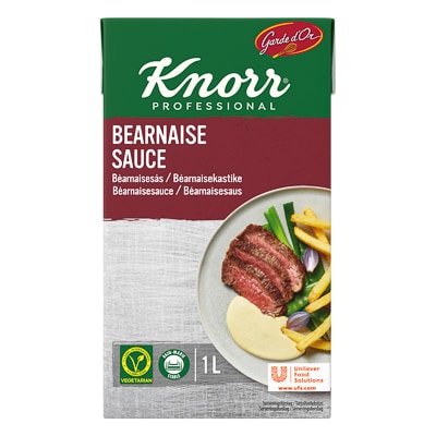Knorr Bearnaisesauce, serveringsklar 6 x 1 liter - En serveringsklar klassisker, der er ideel til det travle køkken.